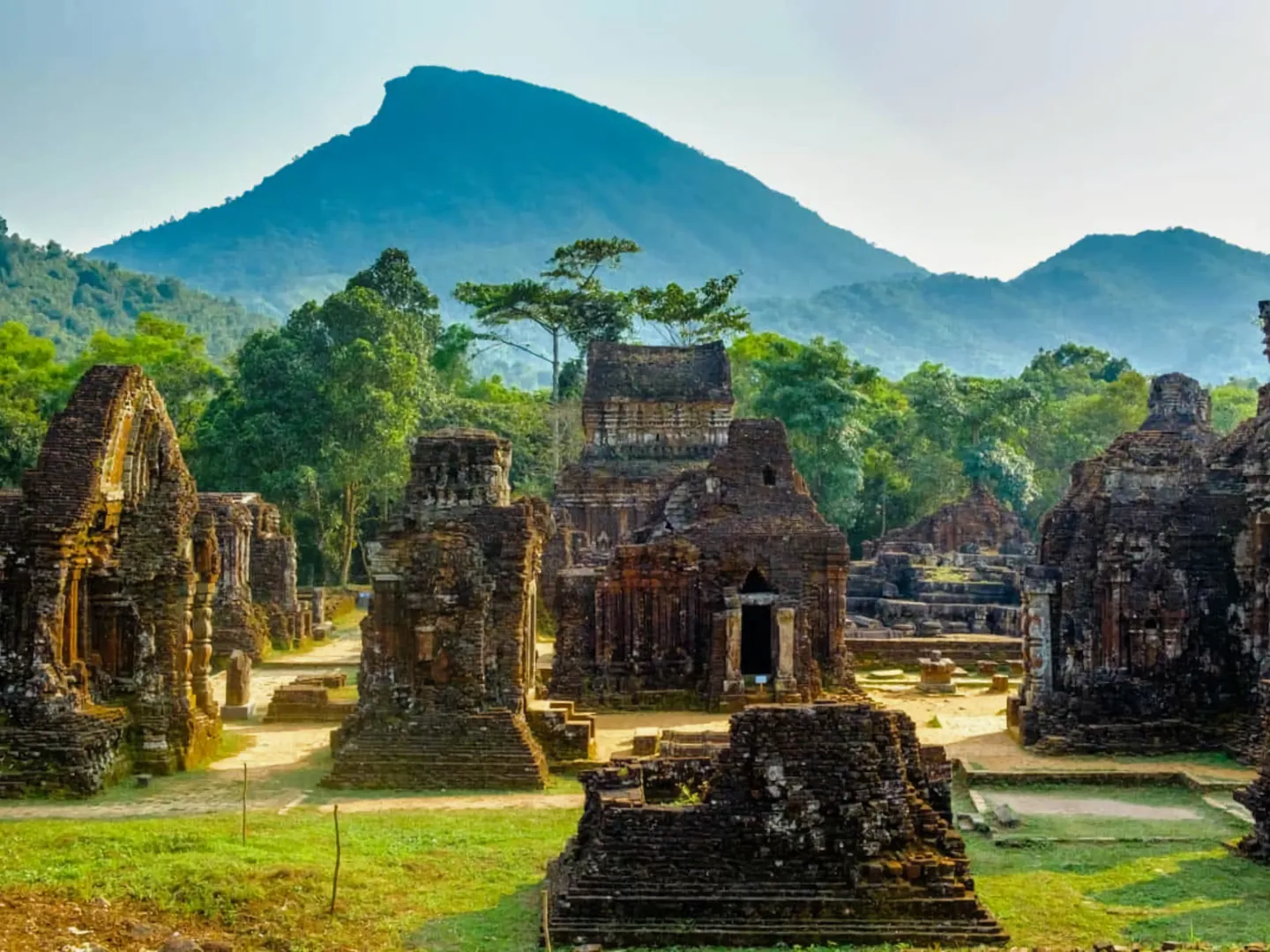  Ruins of My Son Sanctuary – a UNESCO heritage site near Hoi An, a popular holiday destination in Vietnam 