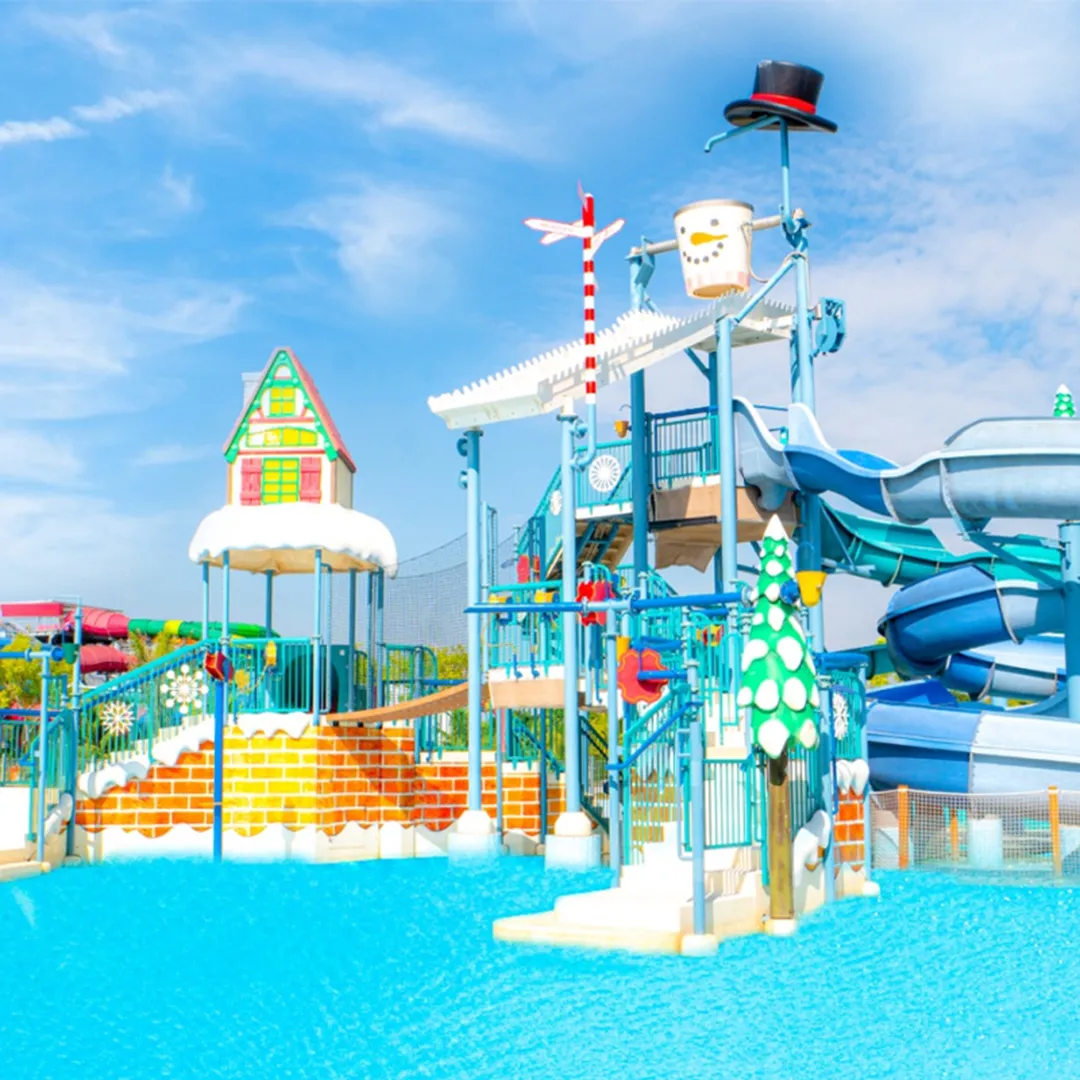 Image of a kids splash and play area in Suoi Tien theme park located in Ho Chi Minh City, a popular holiday destination in Vietnam