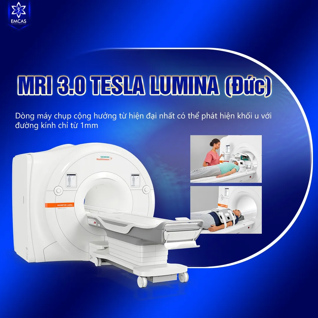 Image of Siemens MAGNETOM Lumina 3.0 Tesla MRI machine used at EMCAS for magnetic resonance imaging