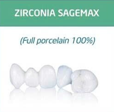 Infographics of Zirconia Sagemax dental crown available at Dr. Care Implant Clinic in Ho Chi Minh City, a popular medical and dental travel destination in Vietnam in 2026