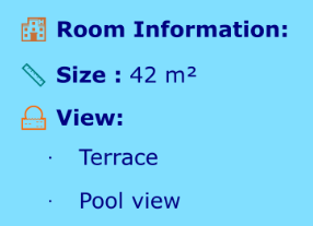 Pool View Bungalow Room Information